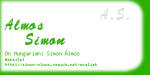 almos simon business card